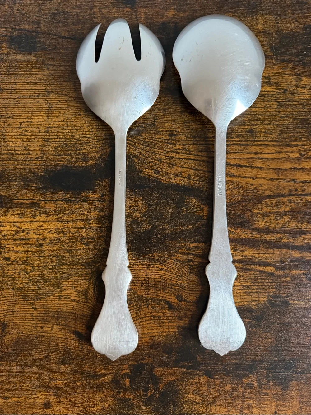 Vintage Silverplate Salad Serving Spoon & Fork Set